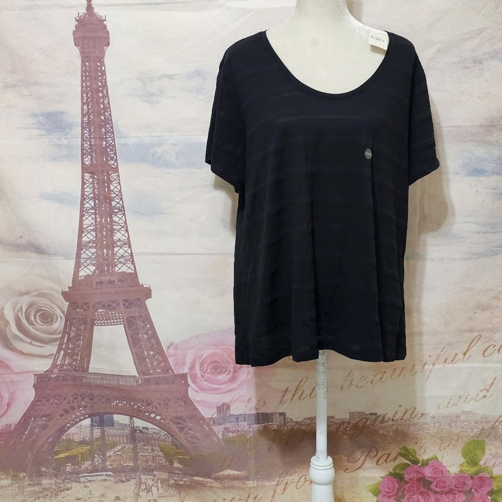 Cato Black Women's Top NWT